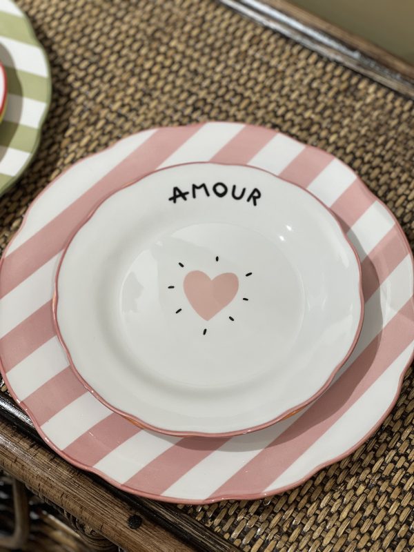Set de 4 assiettes à dessert - Amour cœur – Image 3