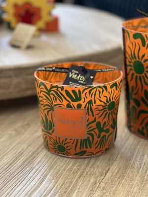 Bougie parfumée SUN- Orange/vert, M