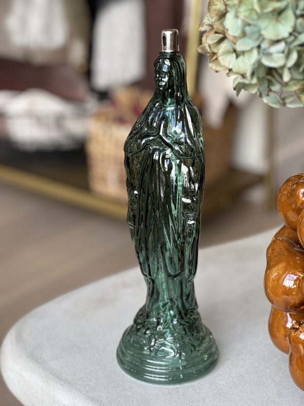 Lampe à huile cœur - Vierge XL, vert – Image 2
