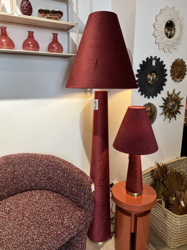 Lampadaire - velvet, burgundy