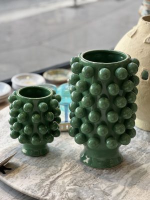 Grand vase Grappa – grès, vert