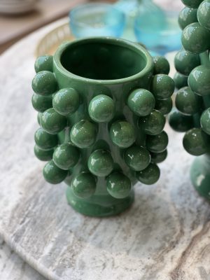 Petit vase Grappa – grès, vert