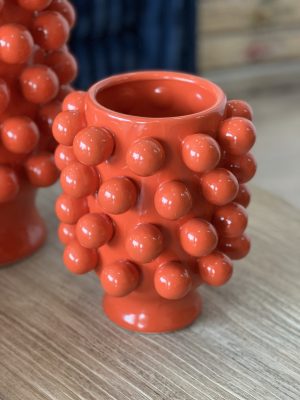 Petit vase Grappa – grès, orange