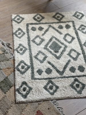 Tapis de bain – Bleu, coton 60x90cm